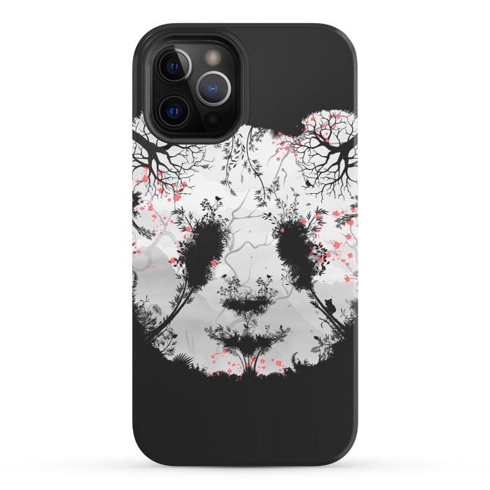 iPhone 12 Pro StrongFit Dark Forest Panda by Sitchko