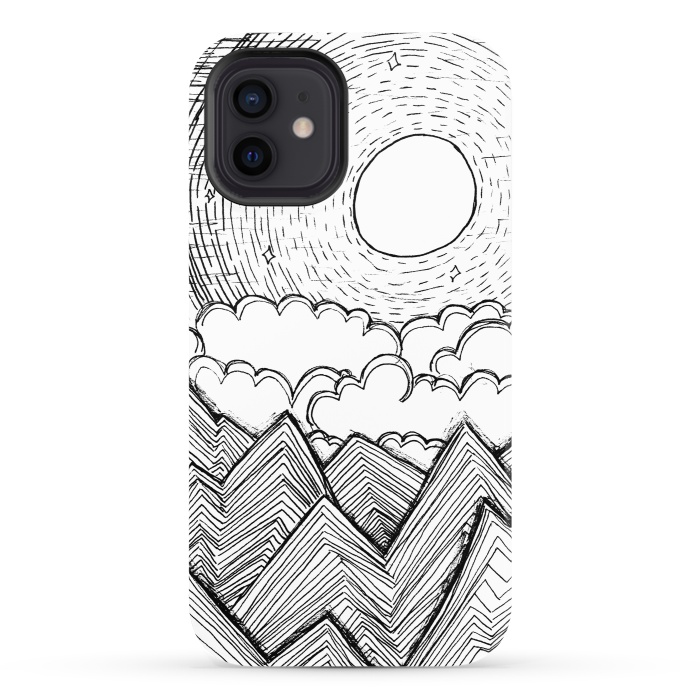 iPhone 12 StrongFit Mountains and Clouds by Laura K Maxwell