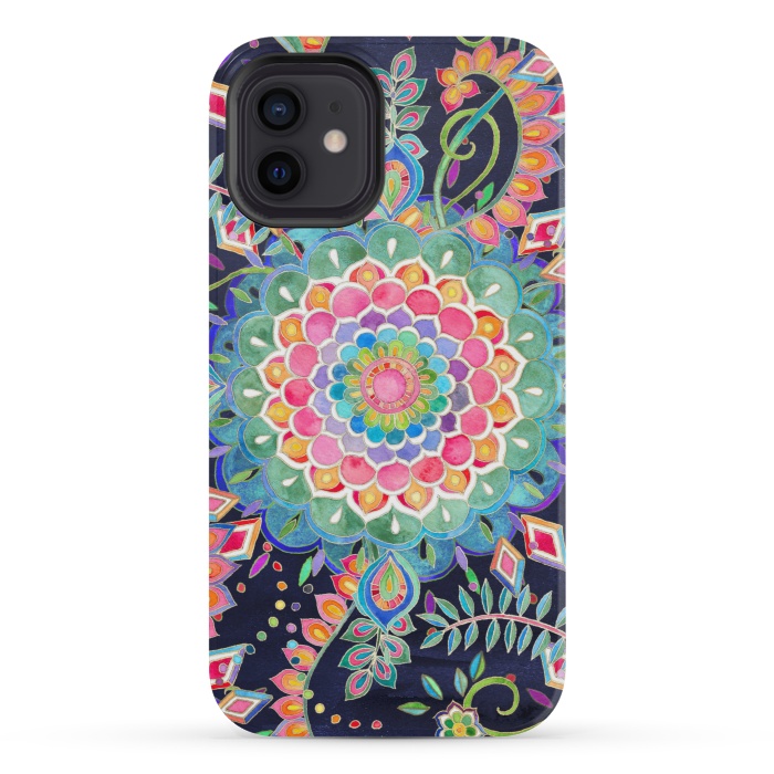 iPhone 12 mini StrongFit Color Celebration Mandala by Micklyn Le Feuvre