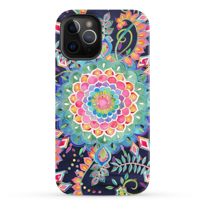 iPhone 12 Pro StrongFit Color Celebration Mandala by Micklyn Le Feuvre