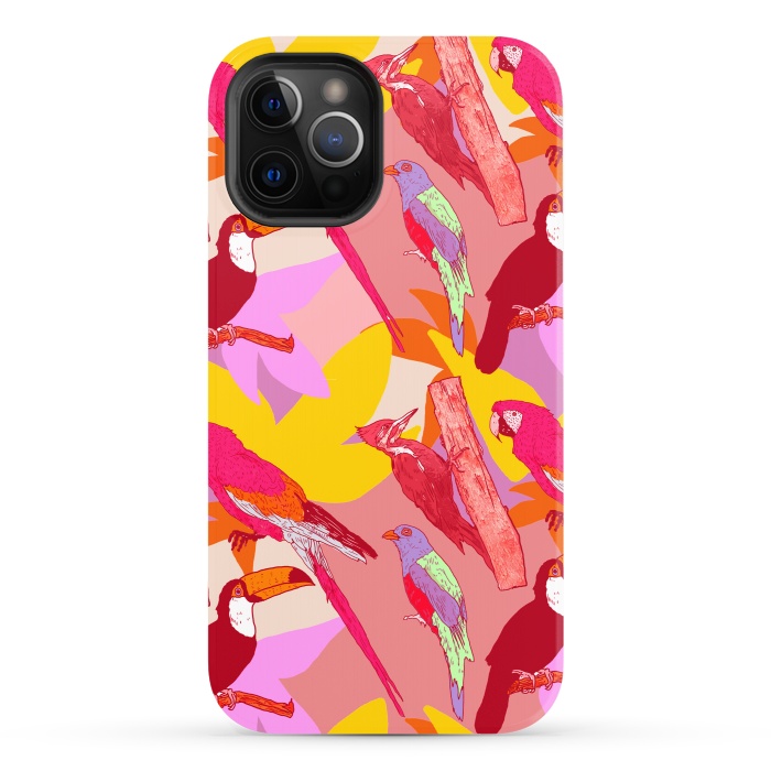 iPhone 12 Pro StrongFit Jungle Birds by Nick Cocozza