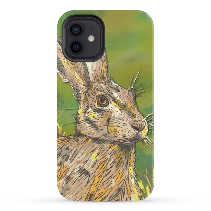 iPhone 12 StrongFit Summer Hare by Lotti Brown