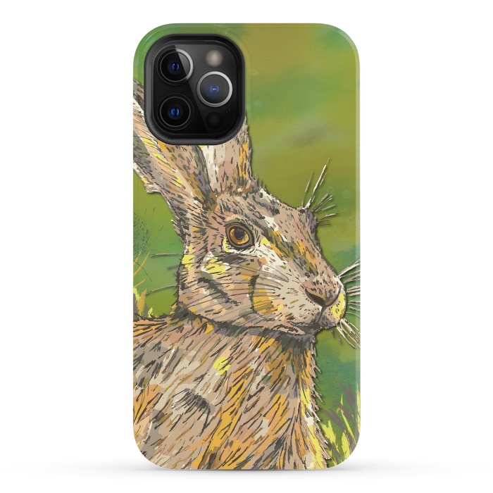 iPhone 12 Pro StrongFit Summer Hare by Lotti Brown