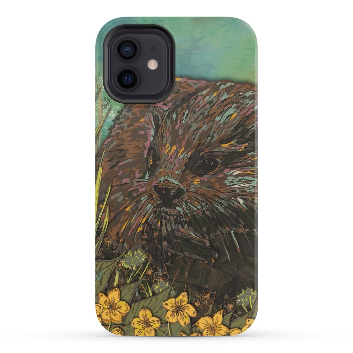 iPhone 12 mini StrongFit Otter by Lotti Brown