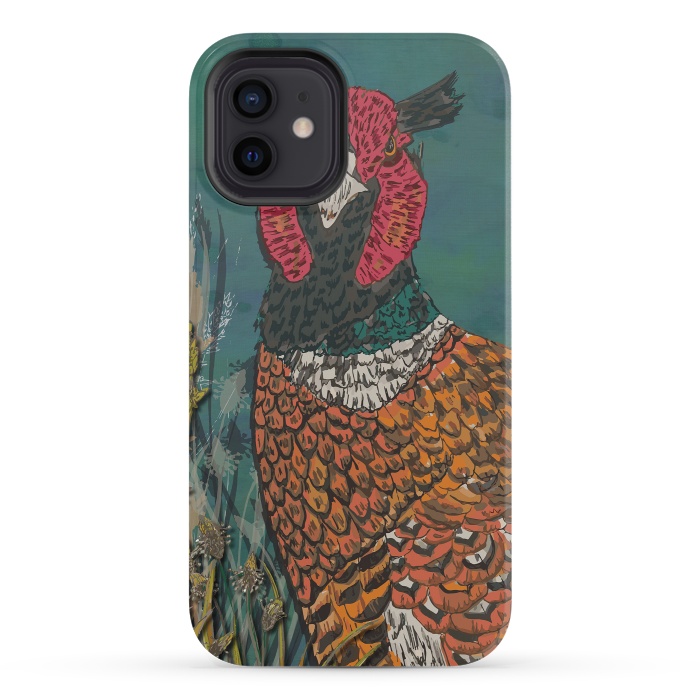 iPhone 12 mini StrongFit Funny Pheasant by Lotti Brown