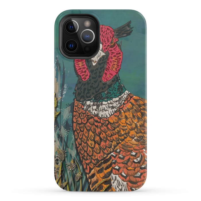 iPhone 12 Pro StrongFit Funny Pheasant by Lotti Brown