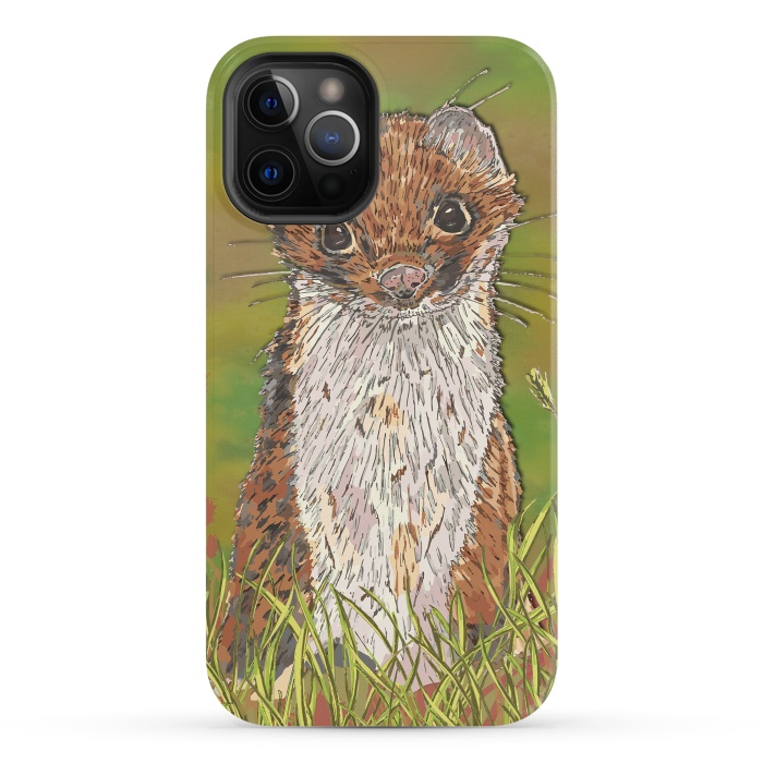 iPhone 12 Pro StrongFit Summer Stoat by Lotti Brown