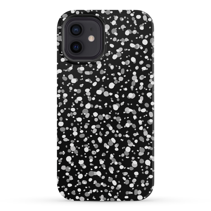iPhone 12 mini StrongFit White Dots by Majoih