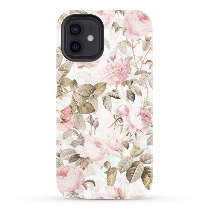 iPhone 12 StrongFit Pastel Vintage Roses by  Utart