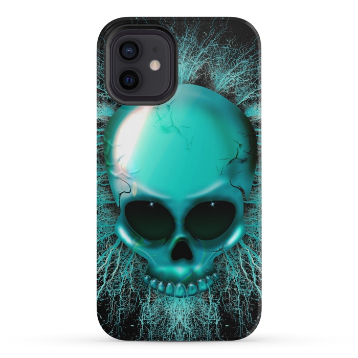iPhone 12 mini StrongFit Ghost Skull Hologram by BluedarkArt