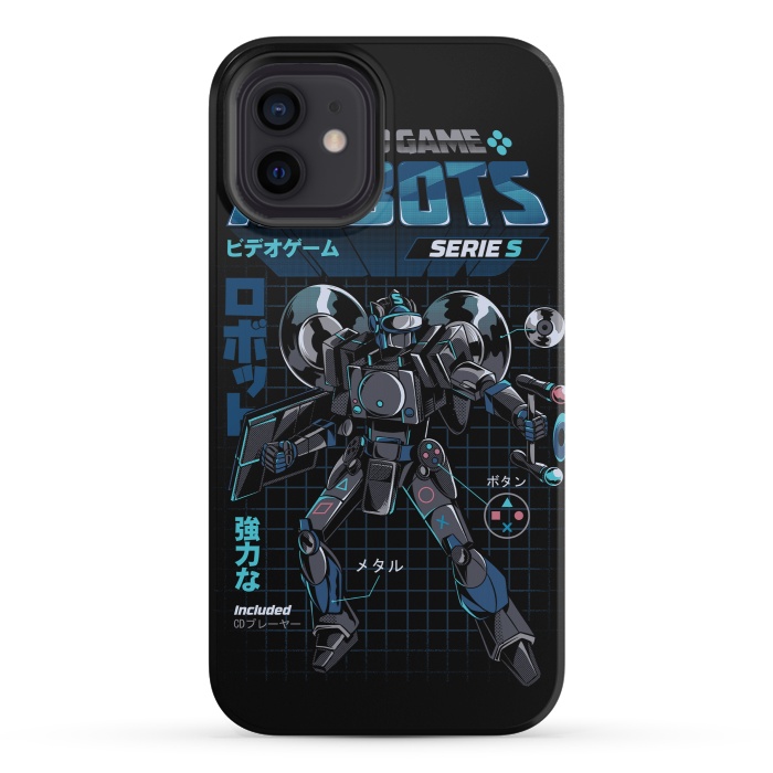 iPhone 12 mini StrongFit Video Game Robot - Model S by Ilustrata