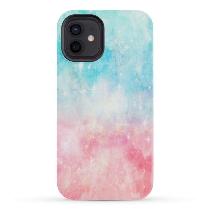iPhone 12 mini StrongFit Blue pink galaxy by Jms