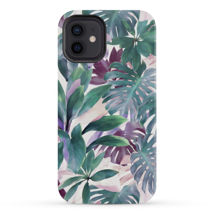 iPhone 12 mini StrongFit Tropical Emerald Jungle by Micklyn Le Feuvre