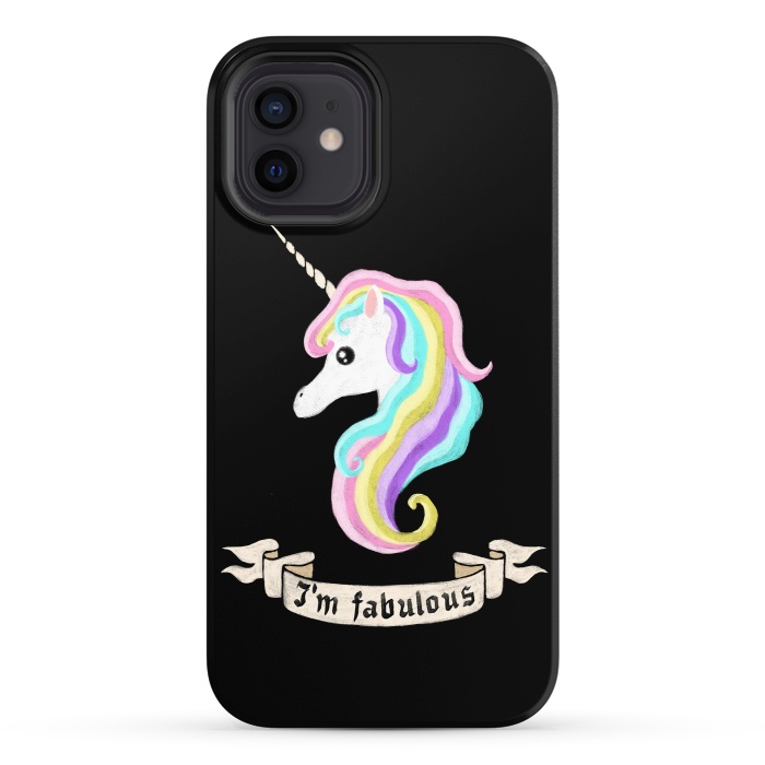 iPhone 12 StrongFit Fabulous unicorn by Laura Nagel