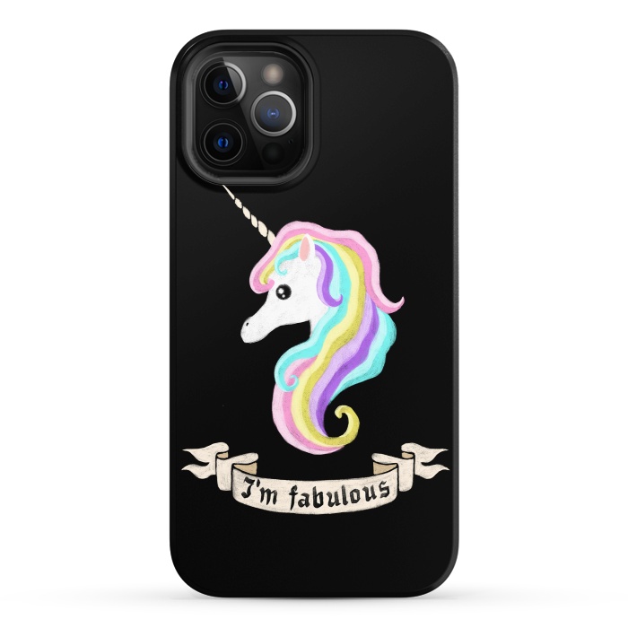 iPhone 12 Pro StrongFit Fabulous unicorn by Laura Nagel