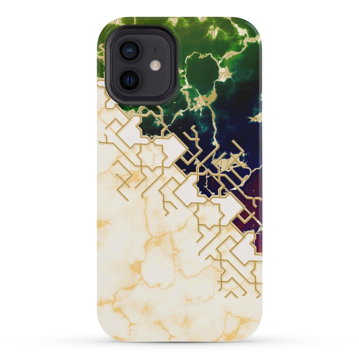 iPhone 12 mini StrongFit Marble and ocean by Kashmira Baheti