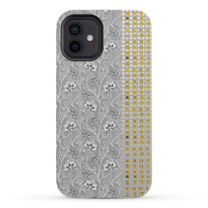 iPhone 12 mini StrongFit Lace and gold by Kashmira Baheti