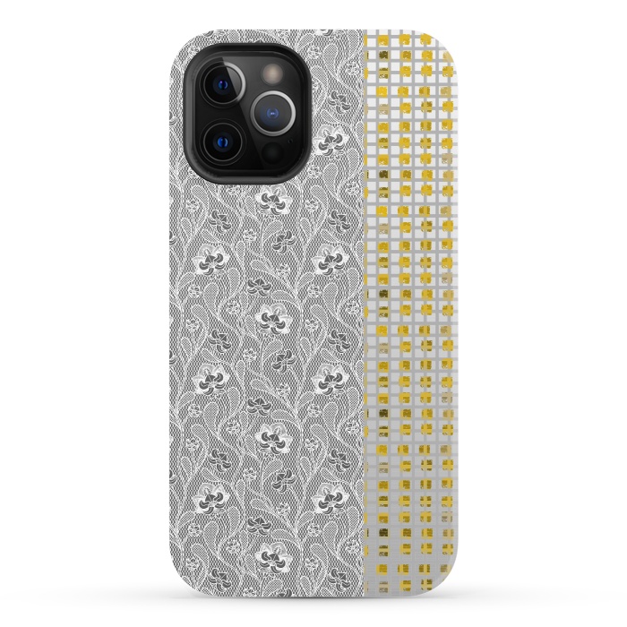 iPhone 12 Pro StrongFit Lace and gold by Kashmira Baheti