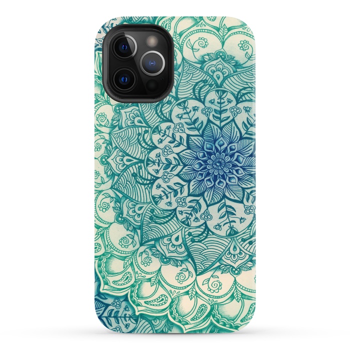 iPhone 12 Pro StrongFit Emerald Doodle by Micklyn Le Feuvre