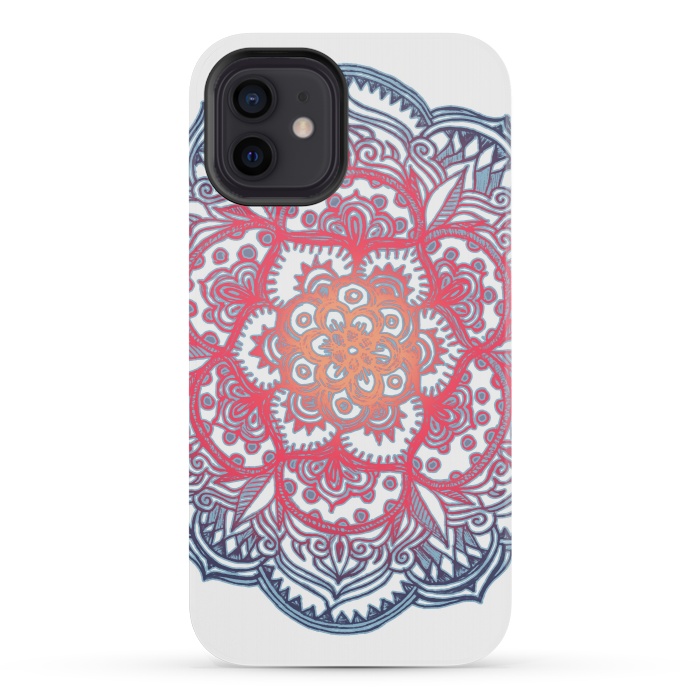 iPhone 12 mini StrongFit Radiant Medallion Doodle by Micklyn Le Feuvre