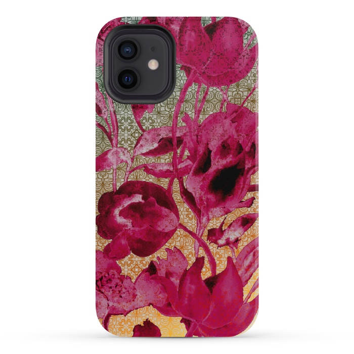 iPhone 12 StrongFit Lacey floral by Kashmira Baheti