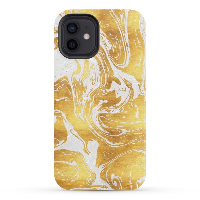 iPhone 12 StrongFit White Dragon Marble by Art Design Works