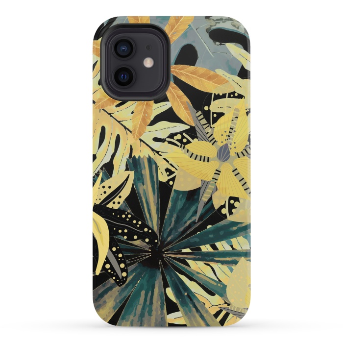 iPhone 12 mini StrongFit Abstract Foliage Aloha Jungle  by  Utart