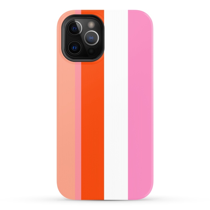 iPhone 12 Pro StrongFit Colorful Stripes by MUKTA LATA BARUA