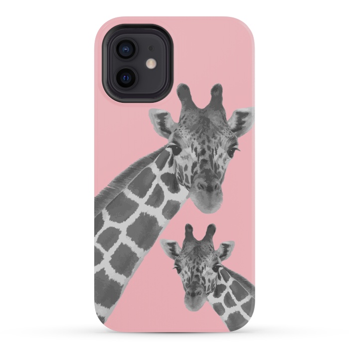 iPhone 12 mini StrongFit Giraffe Love 2 by MUKTA LATA BARUA