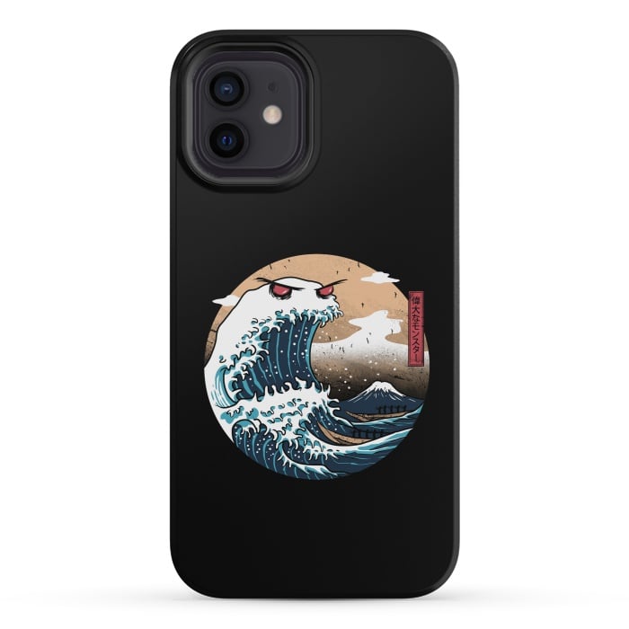 iPhone 12 mini StrongFit The Great Monster of Kanagawa by Vincent Patrick Trinidad
