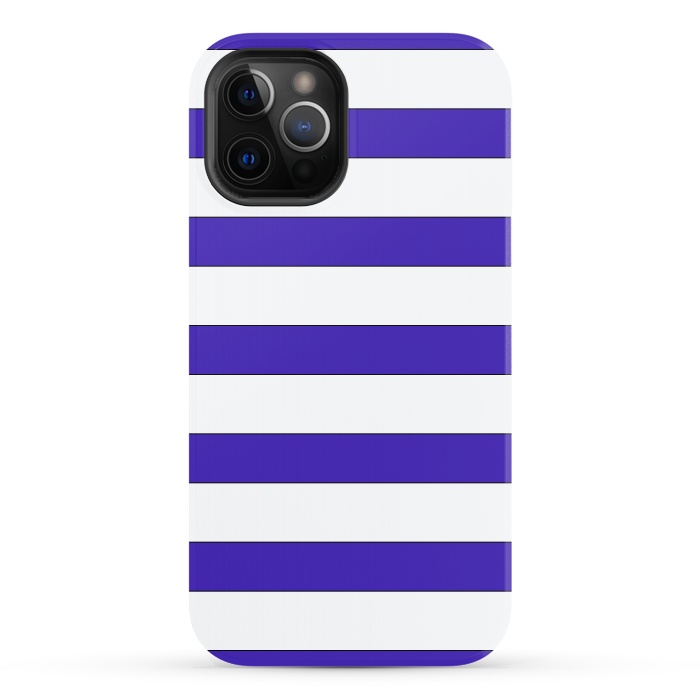 iPhone 12 Pro StrongFit white purple stripes by Vincent Patrick Trinidad