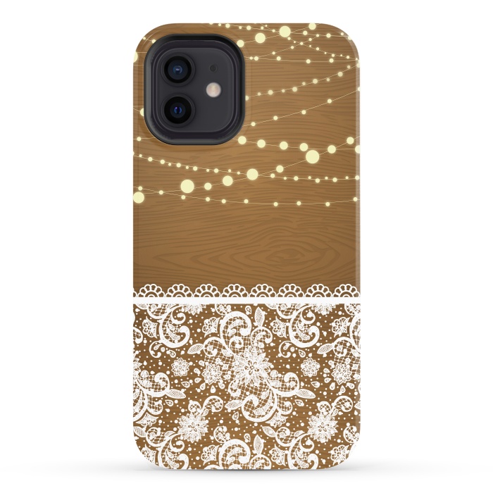 iPhone 12 StrongFit String Lights & Lace by Quirk It Up