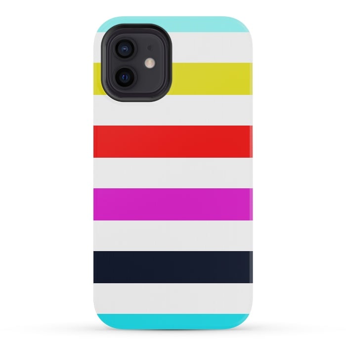 iPhone 12 mini StrongFit rainbow stripes by Vincent Patrick Trinidad