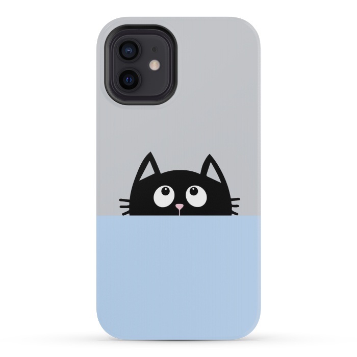 iPhone 12 mini StrongFit peek a cat by Vincent Patrick Trinidad