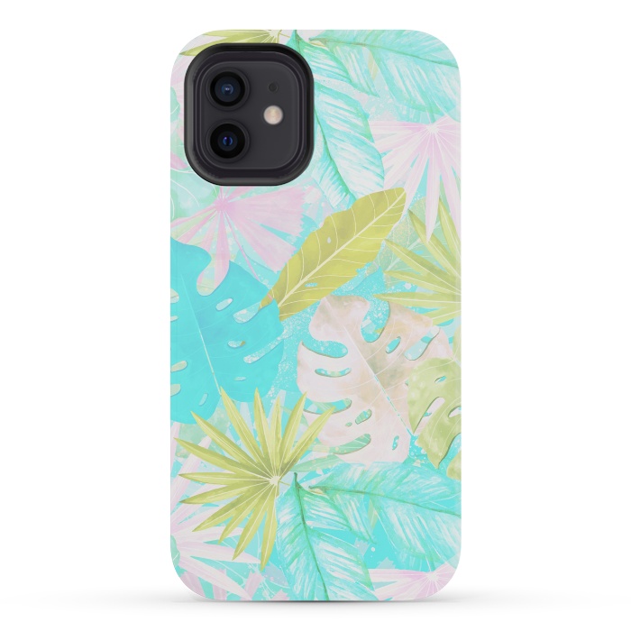 iPhone 12 mini StrongFit Soft Pastel Aloha Tropical Jungle by  Utart