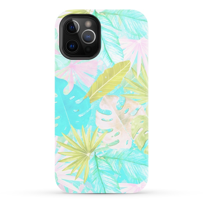 iPhone 12 Pro StrongFit Soft Pastel Aloha Tropical Jungle by  Utart