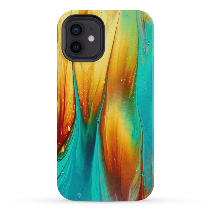 iPhone 12 StrongFit Colorful Ink Marble by  Utart