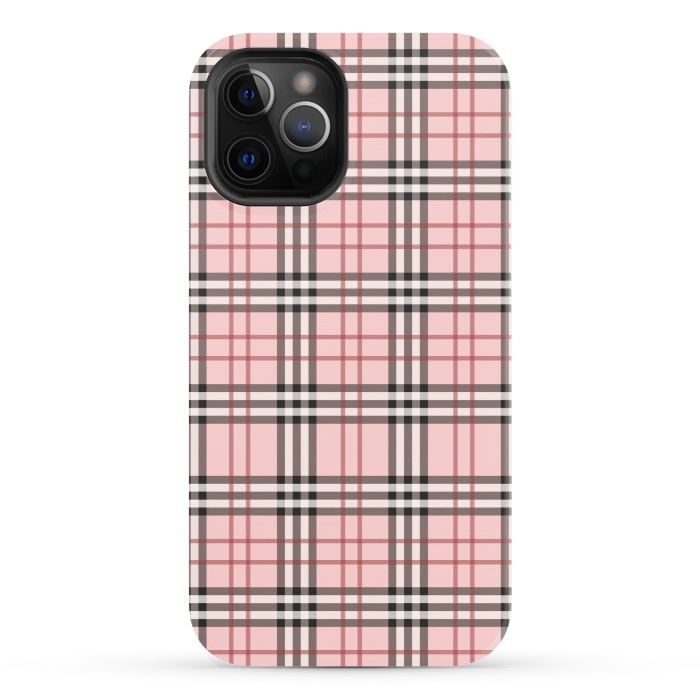 iPhone 12 Pro StrongFit Luxury Plaid by Quirk It Up