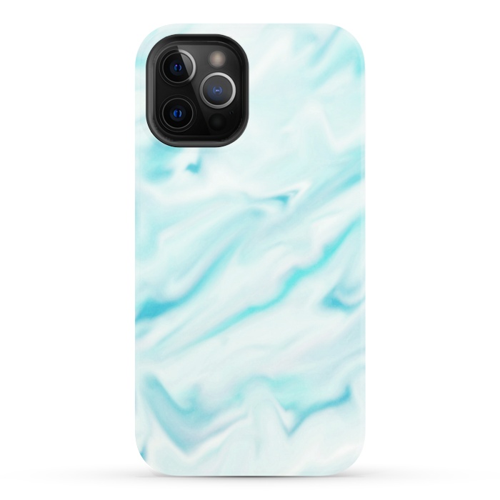 iPhone 12 Pro StrongFit Mint blue abstract paint by Jms