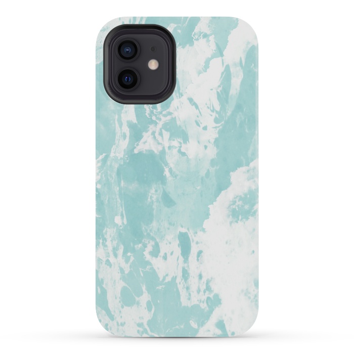iPhone 12 mini StrongFit Mint blue abstract by Jms