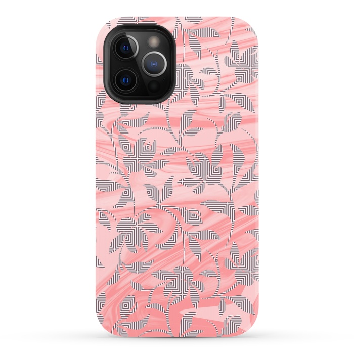 iPhone 12 Pro StrongFit Marbled floral by Kashmira Baheti