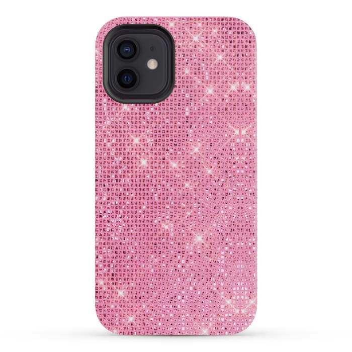iPhone 12 mini StrongFit Pink Glitter by Alemi