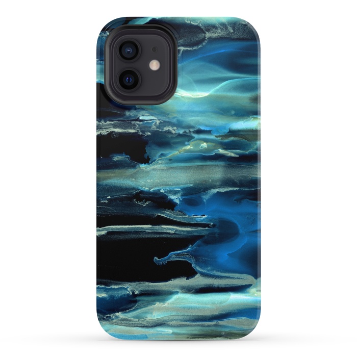 iPhone 12 StrongFit Phosphorescent Midnight Tide  by Tigatiga