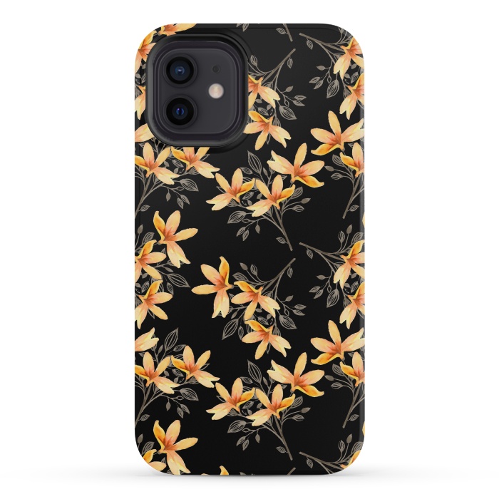 iPhone 12 mini StrongFit Dark Night of Flora by Creativeaxle