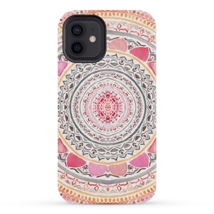 iPhone 12 mini StrongFit Pastel Bohemian Mandala   by Tigatiga