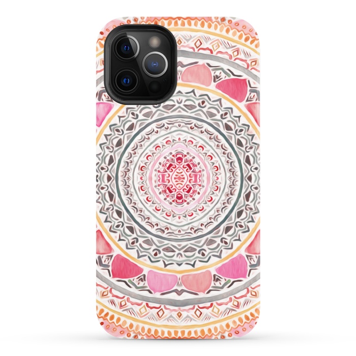 iPhone 12 Pro StrongFit Pastel Bohemian Mandala   by Tigatiga