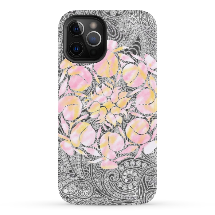 iPhone 12 Pro StrongFit Paisley floral by Kashmira Baheti