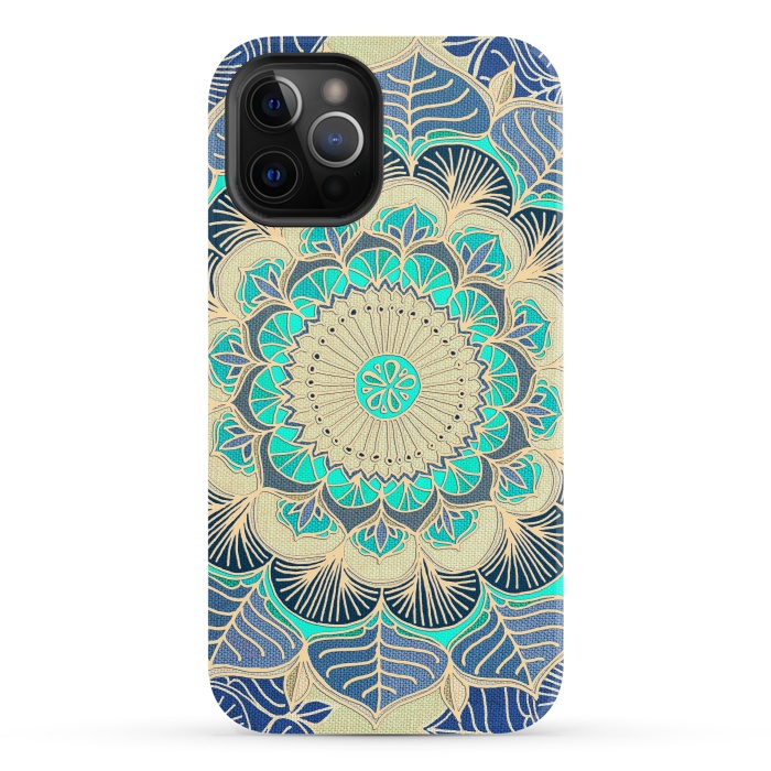 iPhone 12 Pro StrongFit Midnight Bloom by Micklyn Le Feuvre