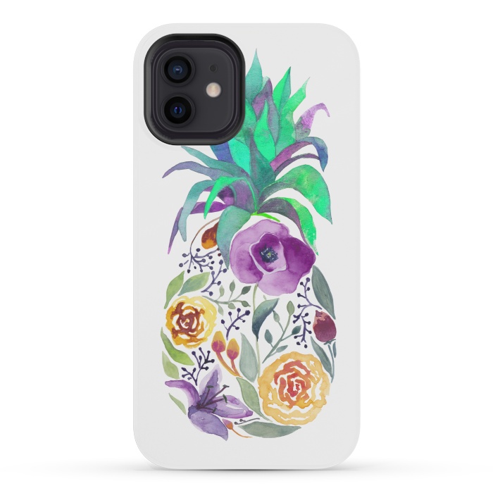 iPhone 12 mini StrongFit Pretty Pineapple by gingerlique