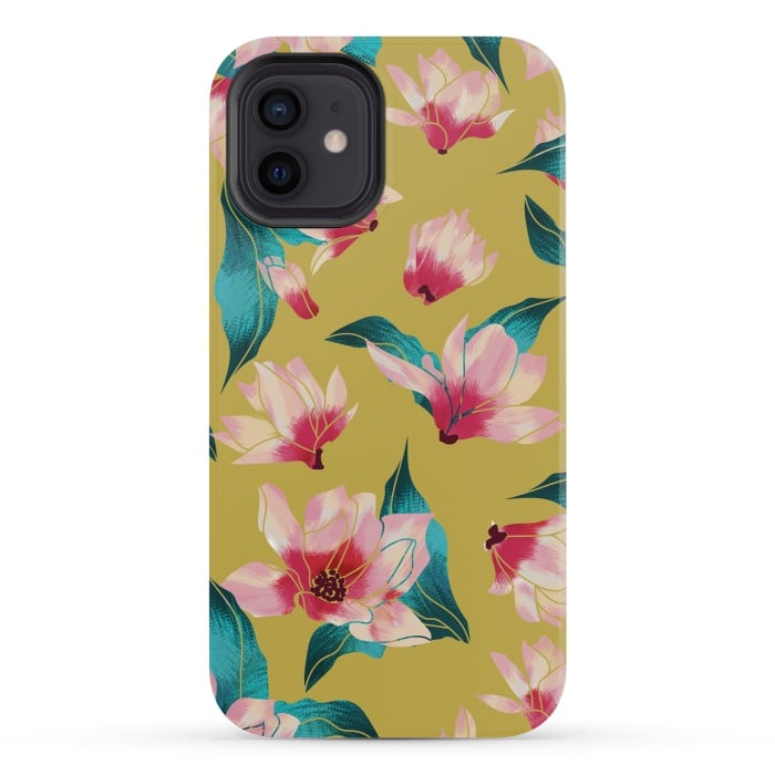 iPhone 12 mini StrongFit Floral Aura by Uma Prabhakar Gokhale